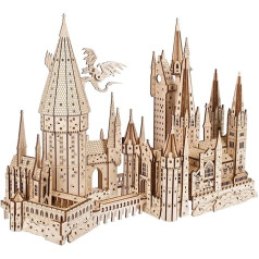 Ugears Hogwarts Castle 3D Puzzle - деревянный пазл Harry Potter 3D Puzzle Castle Model Kit Adults - Wizard School Harry Potter Construction Kit 3D Wooden Puzzle Adult Birthday Gift - 340 Pieces