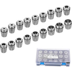 карта поставщиков 18 x Federspannzangen ER32 8 мм-25 мм 65 Mn Federstahl Präzisions-Fräs-Spannzangen für CNC-Gravur-Fräs-Drehmaschine Werkzeug