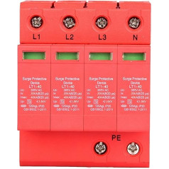 Высокая производительность 4P 40 / 80KA 385V защита от перенапряжения дома огнестойкий корпус 20A низкого напряжения отражатель DIN рельс монтаж эл