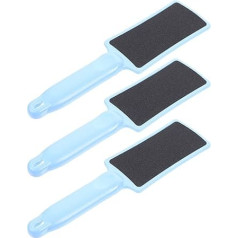 Lurrose 3 x Foot File Callus Remover Pedicure File Plastic Handle Foot Exfoliating Care Tool for Cracked Dead Skin Removal Tool Blue
