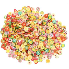 2015 Мода 1000 Шт. DIY Фрукты Полимерная Глина Диски Ногтей Искусство Наклейки Кончик Украшения Мода Красота