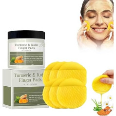 Очищающие подушечки с койевой кислотой и куркумой, очищающие подушечки с куркумой и койевой кислотой, спрессованные губки для лица для очи