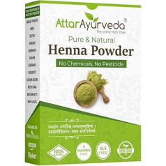 Attar Ayurveda Натуральный порошок хны для цвета и роста волос, уменьшения выпадения волос 100% натуральный без консервантов без химических красит