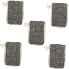 minkissy Пакет из 5 мыльных мешков из черного льна Гель Цитронелла Лицо Мыло Сетка Мешок Мыло Мыть Мешок Контейнер Салфетки Губки Диспенсер Пен