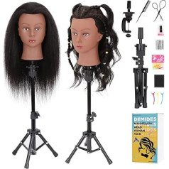 Реальные волосы манекен голова с подставкой манекен голова 100% человеческие волосы оплетение манекен голова для укладки волос с подставко