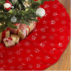 Юбка для рождественской елки TOBEHIGHER - 121 см большая мягкая юбка для елки из искусственного меха для рождественских украшений в помещении на 