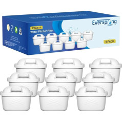 Фильтр для воды EVERSPRING, совместимый с Brita Maxtra+, Maxtra Plus, Mavea, Anna Duomax, упаковка из 9 штук