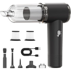 Ручной пылесос без проводов, 12000Па мощный автомобильный пылесос для автомобиля и дома, 3-в-1 автомобильный пылесос 5200mAh аккумулятор с USB заря