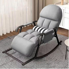 Ogimeka Кресло-качалка, кресло-качалка, очень большое кресло для гостиной с мягкой обивкой, регулируемое в 5 направлениях, кресло-качалка для г