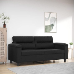 ‎Homgoday Homgoday 2 Seater Sofa Black 140cm Faux Leather Outdoor Garden Bed Sofa Couch Garden Sofa Living Room Patio Outdoor Furniture