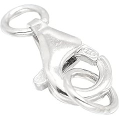 Застежка-лобстер 925 стерлингового серебра с глазком Застежка-лобстер Ювелирная застежка 14 мм Застежка-лобстер Застежка-цепочка