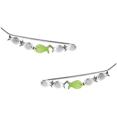 Против электричества Ушные клипсы из серебра 925 пробы и зеленого цвета, серебро