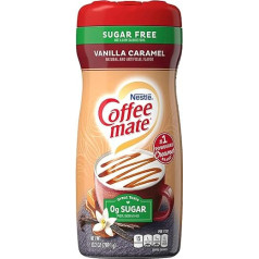 Coffee-Mate Vanilla Caramel, порошковый кофейный крем без сахара, порошок кофейных сливок - ванильная карамель - без сахара! Сделано в США