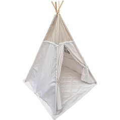 BlueWood палатка-типи для детей, игровая палатка с мягким потолком, сказочные огни, сумка для переноски, холщовая детская палатка, детская пала