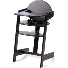 Geuther Filou Up High Chair with Table Growing Baby Chair with 3-Point Safety Belt Back and Foot Pedal Board Extra High Backrest for Healthy Sitting Posture Colonial