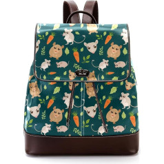 Персонализированные школьные сумки книжные сумки для подростков, милая шиншилла, маленькие животные, морковный узор, разноцветный, 27x12.3x32 