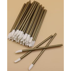 500 Stück Einweg-Lippenpinsel-Applikatoren, schwarze Lippenstift-Applikatoren, Einweg-Nagelpinsel, Lippenstift-Glanzstäbe für Make-up, Nagelkunst, Malerei, Detailpinsel (Golden)