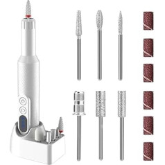 Bexdug Elektrische Nagelfeile,Einstellbarer Manikürebohrer Mit Drei Geschwindigkeiten | Portables Leises Maniküregerät Zum Formen Trimmen Gravieren Polieren