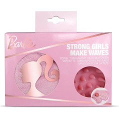 Подарочный набор для ухода за волосами Barbie Make Waves - массажер для головы/Head Massager & Towel Turban/Microfibre Towel - Quick Drying