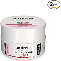 Andreia Professional Hard Nail Gel Two-Phase 2-in-1 LED and UV Gel Building - High Viscous Gel for Hard, Strong Nail Tips and Extensions - Builder Gel for Nails - Colour Light Pink 22 g