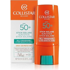 Collistar Активный солнцезащитный стик для гиперчувствительной кожи SPF 50+ Практичный с прозрачной текстурой не оставляет следов на коже Водост