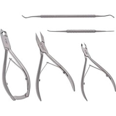 Маникюрный набор OTTO HERDER с кусачками для ногтей и педиатрическими инструментами, нержавеющий, набор из 5 предметов с кусачками, угловыми щип