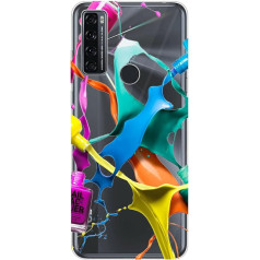 Schutzhülle из TPU-Silikon, weich, прозрачный, для TCL 20 AX 5G Nagellack-Muster T417