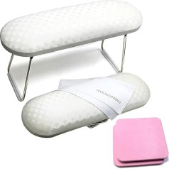 Подушка для рук для ногтей из микрофибры и мягкой кожи для маникюра с нескользящим покрытием WOLINSPRING Профессиональная подушка для рук для н