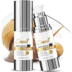 Schneckenmuschelextrakt Augencreme gegen dunkle Ringe & Schwellungen, Feuchtigkeitsspendend mit Hyaluronsäure, Vegan & dermatologisch getestet, 30ml