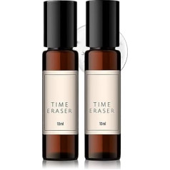 Time Eraser, Time Eraser Rollerball Rizinusöl und Weihrauch Roller Ball, Time Eraser Rizinusöl und Weihrauch Augenroller, für Augen, Tränensäcke, Falten (2 Stück, 10 ml)