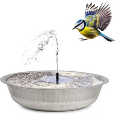 Комплект фонтана на солнечных батареях для наружного использования, XXL 50 см, цинковая чаша, плавающий фонтан на солнечных батареях и декора