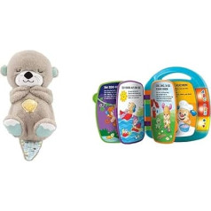 Mattel Fisher-Price FXC66 Snooze Otter Plush Music Box, Multi-Coloured & CDH40 - Learning Fun Songbook, немецкий язык, от 6 месяцев