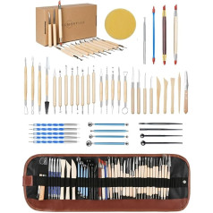 Инструменты для моделирования из гончарной глины, 44 предмета, двусторонние инструменты для полимерной глины, набор инструментов для резьб