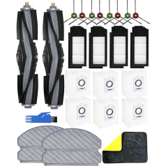 Yivy 26-Piece Accessory Set for Ecovacs Deebot X1 Plus Vacuum Cleaner, X1+ Replacement Parts: 2 основные щетки, 8 боковых щеток, 4 HEPA-фильтра, 4 коврика для швабры, 6 мешков для пылесоса, 