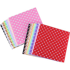 Фетровая ткань 15 x 15 см Polka Dot Печатные квадраты нетканые Лоскутное шитье для DIY Дети Ремесла Шитье (случайный узор) 20 шт.