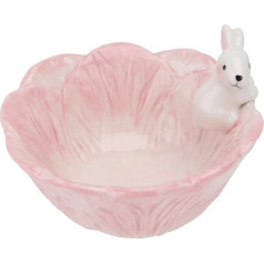 Housoutil Керамическая чаша для десерта, розовая капуста, чаша для круп, пасхальные конфеты с милым кроликом, чаша для супа, закусок, фруктов