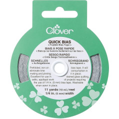 Лента Clover Quick Bias Tape: 6 мм x 10 м: серебристая, 6