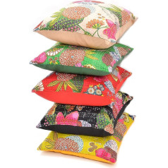 18 x 18 дюймов индийский этнический богемный декоративный красочный квадратный диван дома декоративные фрукты дизайн бохо подушка чехол хло