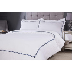 Emma Barclay Mayfair Комплект постельного белья с наволочками из оксфорда с вышивкой Navy Blue Double