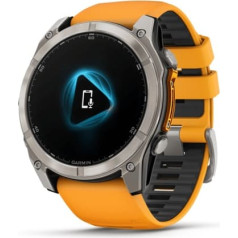 Garmin Часы fenix 8 amoled sapphire titanium spark orange