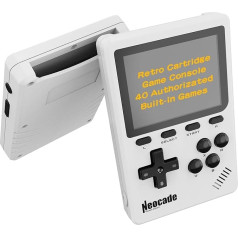 Портативная игровая консоль Neocade Retro, 40 лицензионных ретро-игр Pico, совместима с кассетами PIKO/GBA - белый