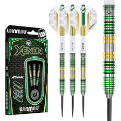 WINMAU Darts Xenon Series 90% Professional Tungsten Dart Set with Dart Flights and Dart Shafts - Доступные веса: 18 г мягкий наконечник, 23 г, 24 г и 25 г стальной наконечник