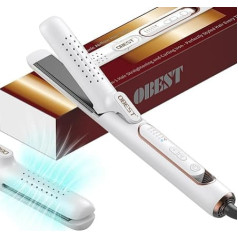 OBEST Airflow Curler, 2-в-1 выпрямитель и утюжок для завивки, 30 секунд быстрого нагрева, 5 уровней температуры (140℃-220℃), удобный для путешествий двухво