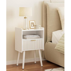 HEYZOEY Прикроватный столик белый деревянный прикроватный столик с ящиком для хранения прикроватный столик для спальни, гостиной, офиса, белы