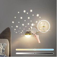 Детская комната настенный свет крытый светодиодный с сенсорным выключателем диммируемый прикроватный светильник звездное небо астронав