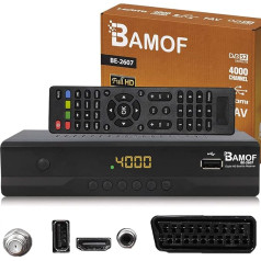 hd-line Цифровой спутниковый ресивер Bamof BE-2607 - (HDTV, DVB-S/S2, HDMI, SCART, 2x USB 2.0, Full HD 1080p) [Запрограммирован на Astra Hotbird Türksat] [Класс энергопотребления A+++]
