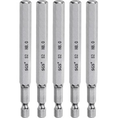 Innensechskant-Bohrer-Kit, Sechskant-Schaft, Schli 5pcs Hex Head Wrench Drill Bit Set Metric 1/4