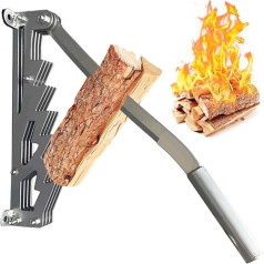 Ручной дровокол Elprico, портативный ручной дровокол из углеродистой стали, ручной настенный дровокол для дома (серебристый)