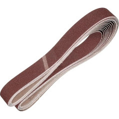 Карта поиска 50 мм x 1829 мм Schleifbänder, 10 Stück, Körnung 80, Aluminiumoxid-Schleifband, Schleifband, Feilenband für Holzbearbeitung, Metallpolieren, Messerschärfer