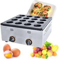 XAoSCd Bratpfanne Für Eier Mit Propangas, Antihaftbeschichtete Eier-Burgerpfanne, Schinken-Pfannkuchen-Maker Mit Propangas, Mit Silikonformen Für Sandwiches, Gesunde Eierkochpfa,